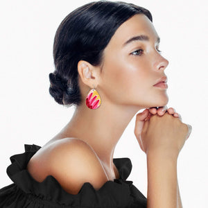 Kirsten Katz Flora Iconic Tear Drop Earrings