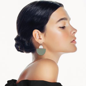 Earth&Stone Olive Sol Hoop Earrings