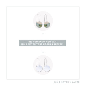 Kiasmin 2 Aura Circle Long Drop Earrings