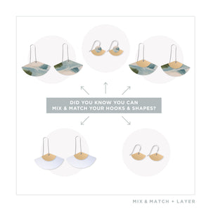 Kiasmin 2 Aura Duo Drop Fan pack Earrings