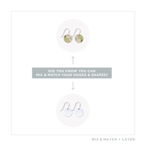 Kiasmin 2 Aura Small Circle Drop Earrings