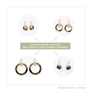 Kiasmin 2 Elegance Double Halo Circle Pack Earrings