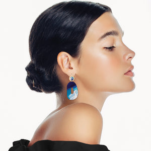 Maggi McDonald Enid Organic Oval Drop Earrings