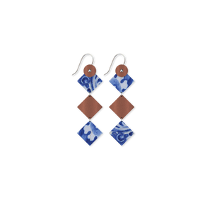 Museums of History NSW Ceramic Triple Diamond Drop Earrings