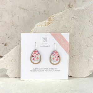 Kelsie Rose Whimsical Blooms Layered Iconic Outline Drop Earrings