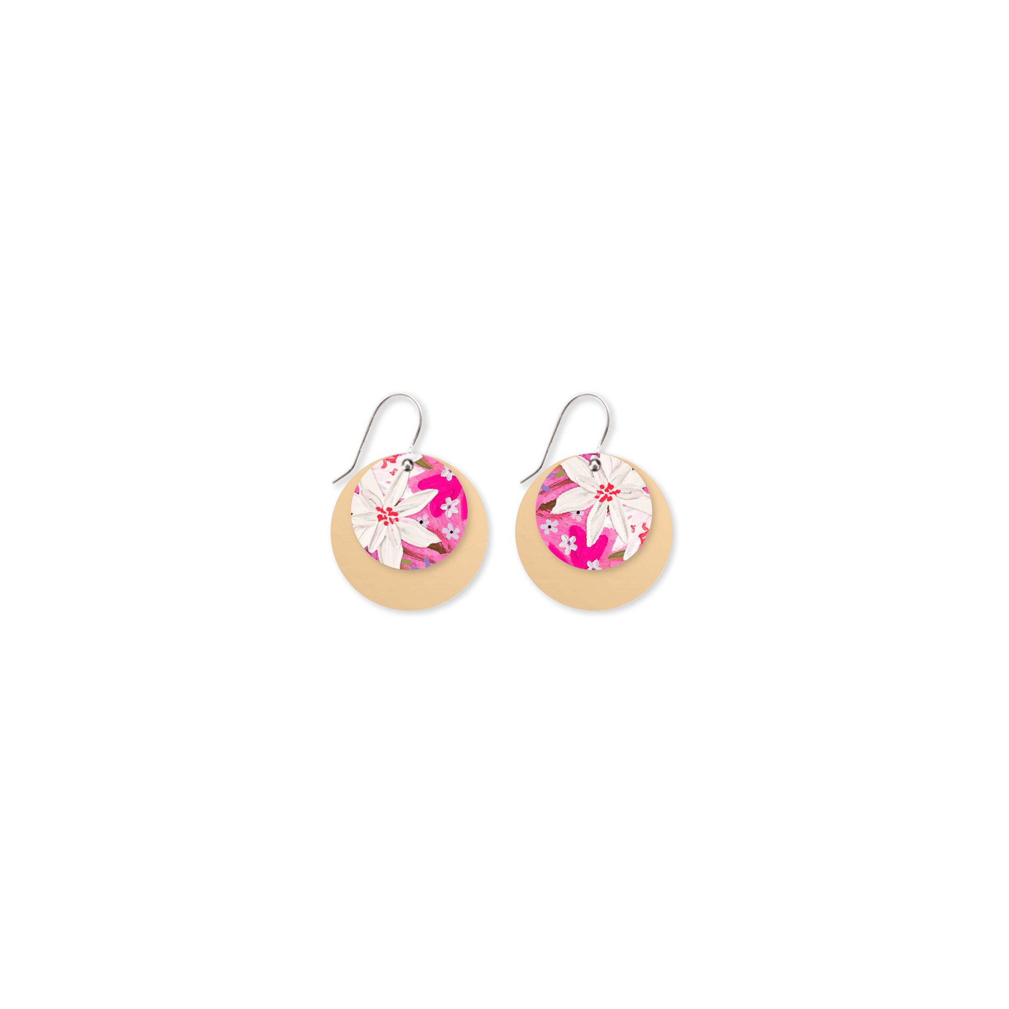 Kelsie Rose Whimsical Blooms Layered Large Circle Drop Earrings