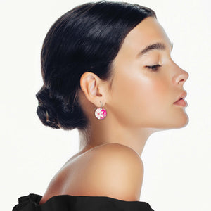 Kelsie Rose Whimsical Blooms Layered Large Circle Drop Earrings