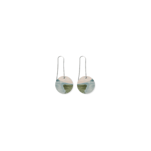 Kiasmin 2 Aura Circle Long Drop Earrings