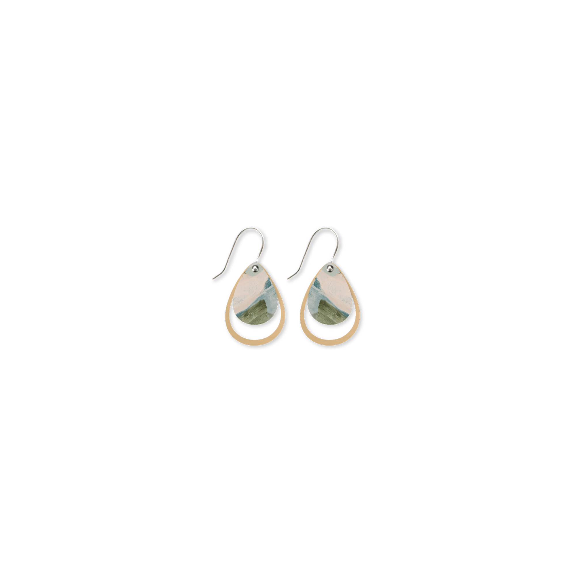 Kiasmin 2 Aura Layered Iconic Outline Drop Earrings