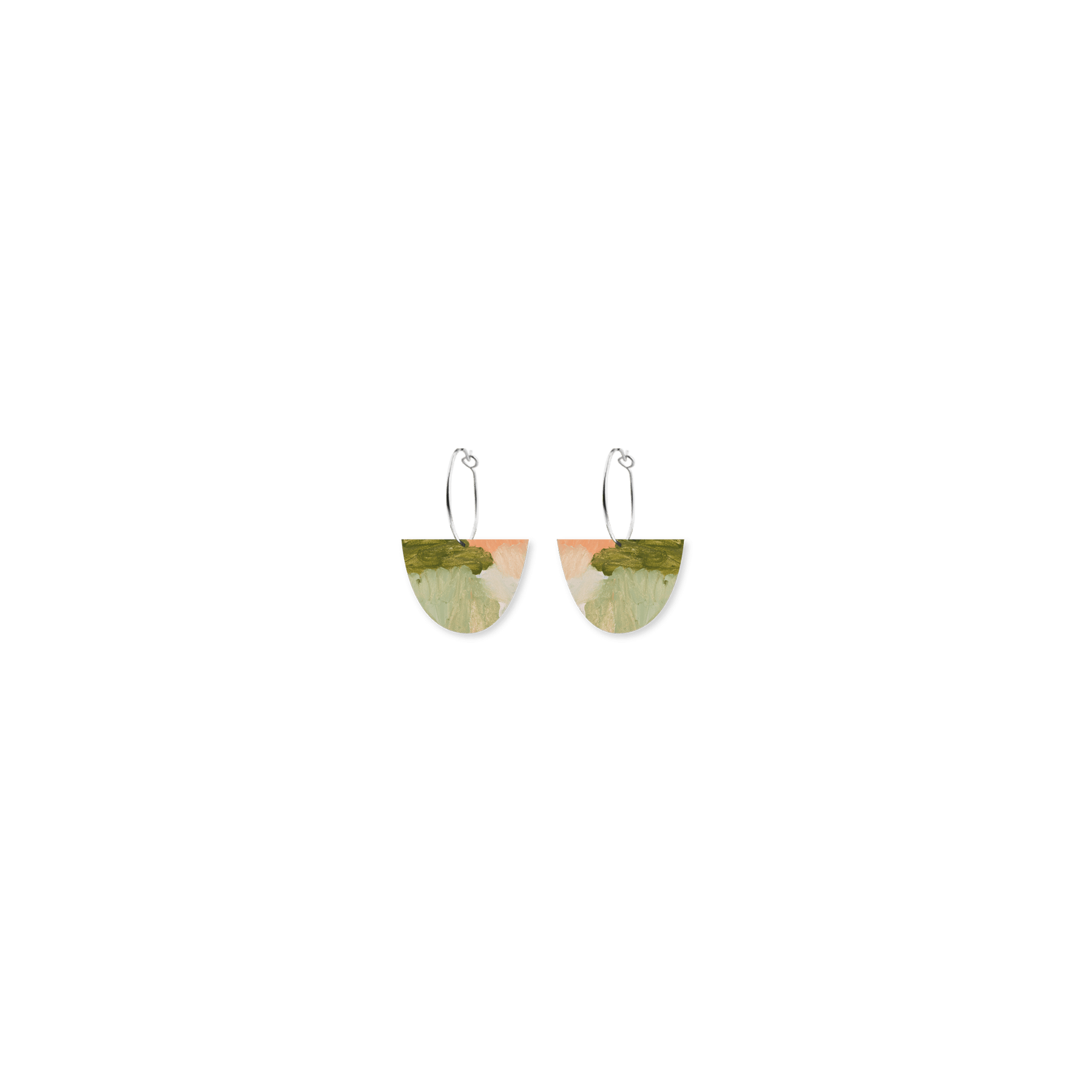 Kiasmin 2 Aura Small Bell Hoop Earrings