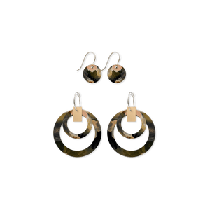 Kiasmin 2 Elegance Double Halo Circle Pack Earrings