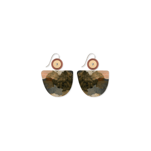 Kiasmin 2 Elegance Organic Bell Circles Drop Earrings