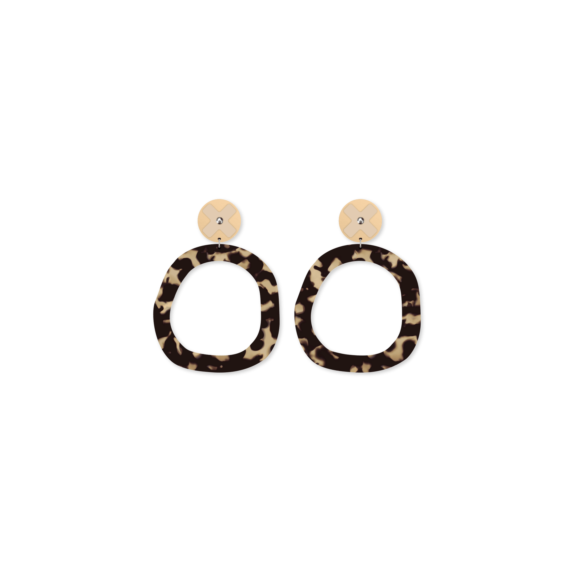 LUXE Moda Kiss Organic Circle Stud