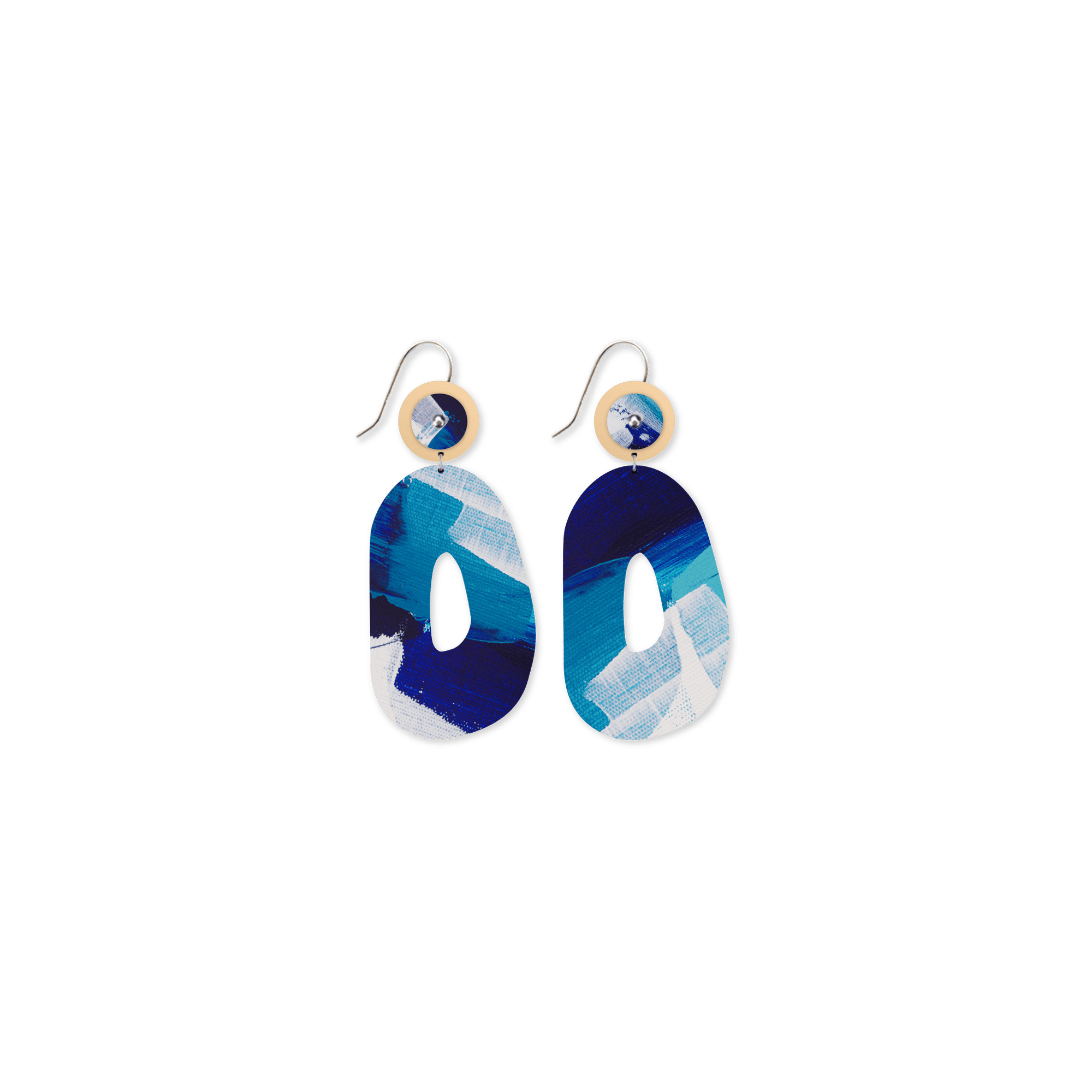 Maggi McDonald Enid Organic Oval Drop Earrings