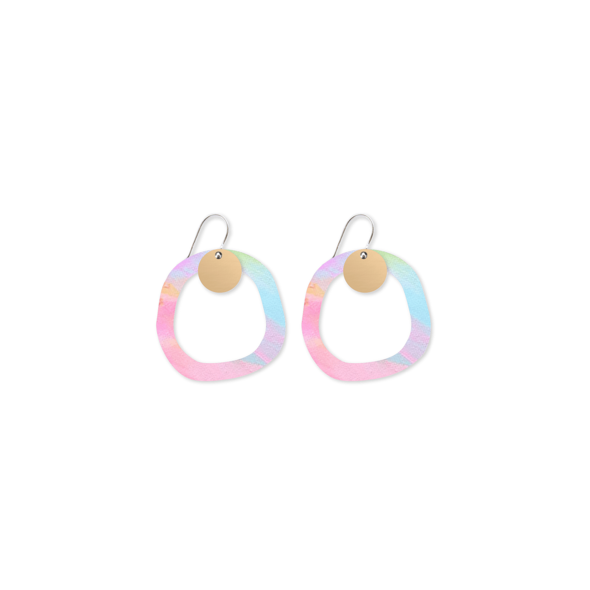 Maggi McDonald Maggi Organic Outline Circle Drop Earrings