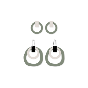 Earth&Stone Olive Orb Mixer Pack Earrings