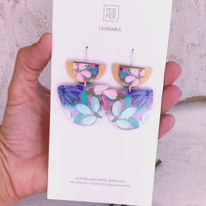 Kelsie Rose Petals Layered Double Bell Drop Earrings