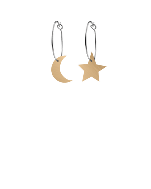 Signature Stars and Moons Hoop Earrings