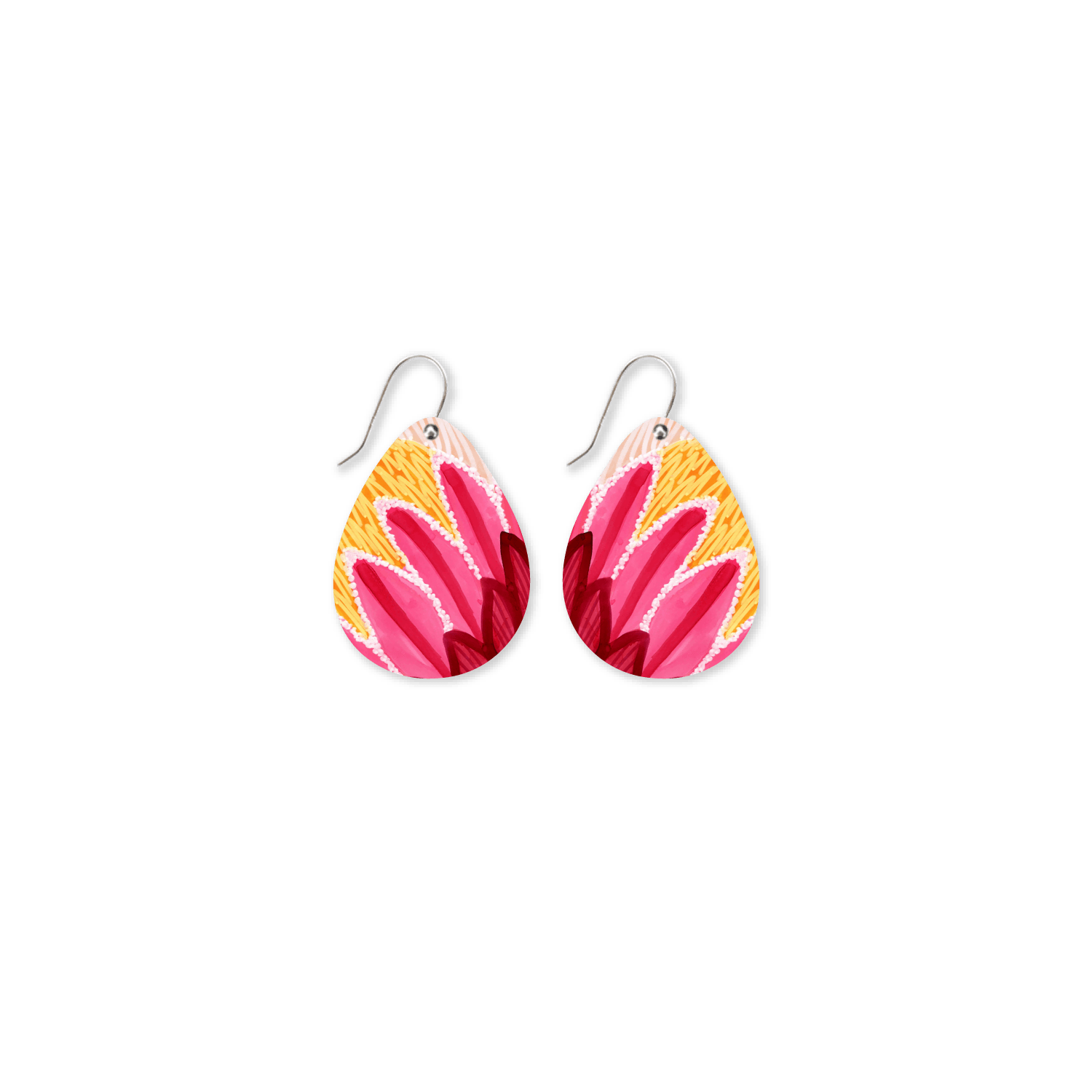 Kirsten Katz Flora Iconic Tear Drop Earrings